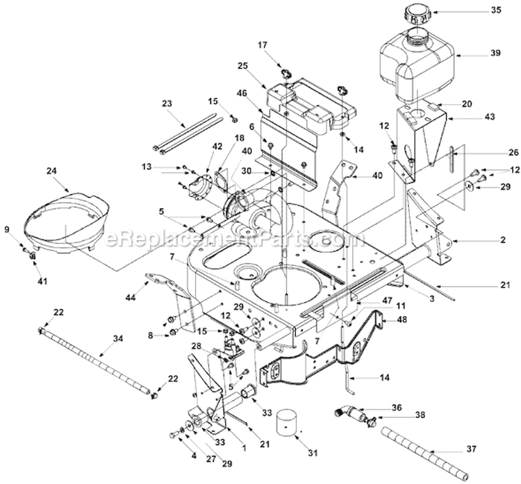 Page E Diagram and Parts List for 13A-344-700 2004 Yard Machines Lawn Tractor